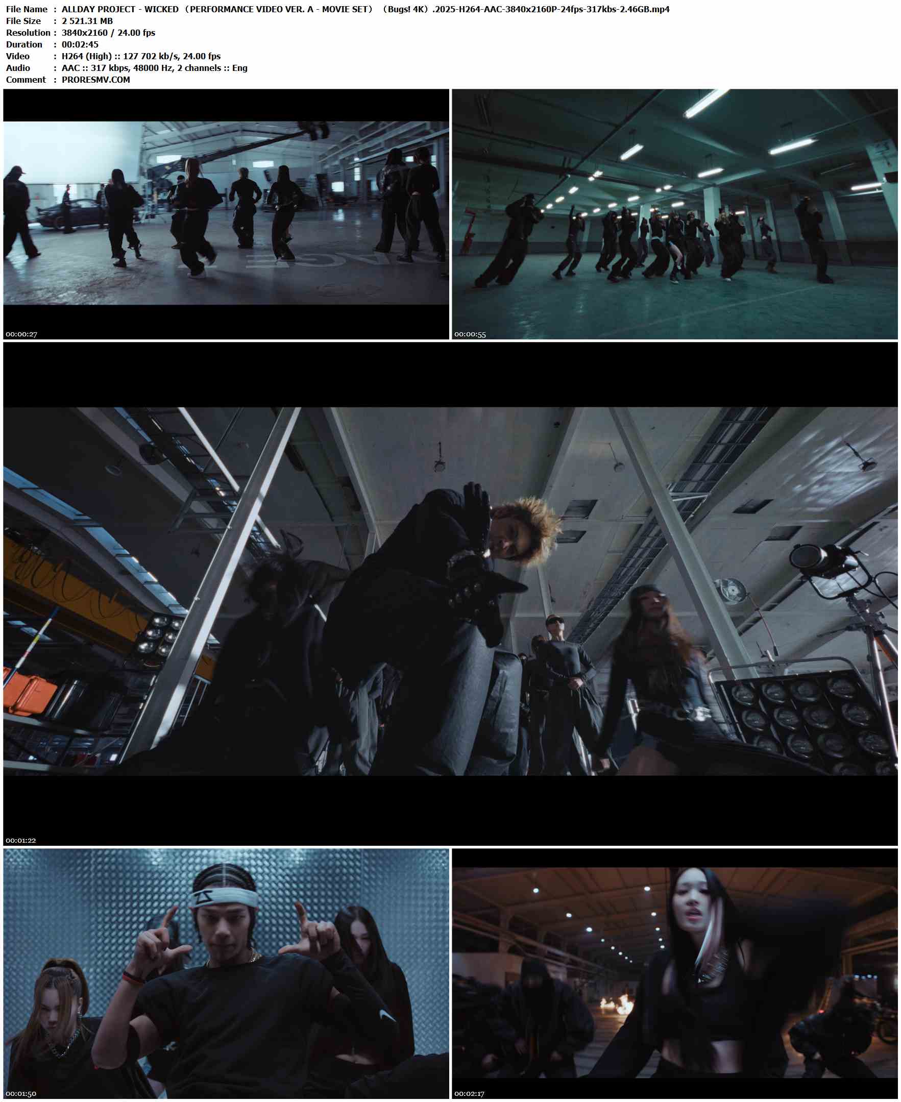 ALLDAY PROJECT - WICKED （PERFORMANCE VIDEO VER. A - MOVIE SET） （Bugs! 4K）.2025-H264-AAC-3840x2160P-24fps-317kbs-2.46GB官方MV_高清MV